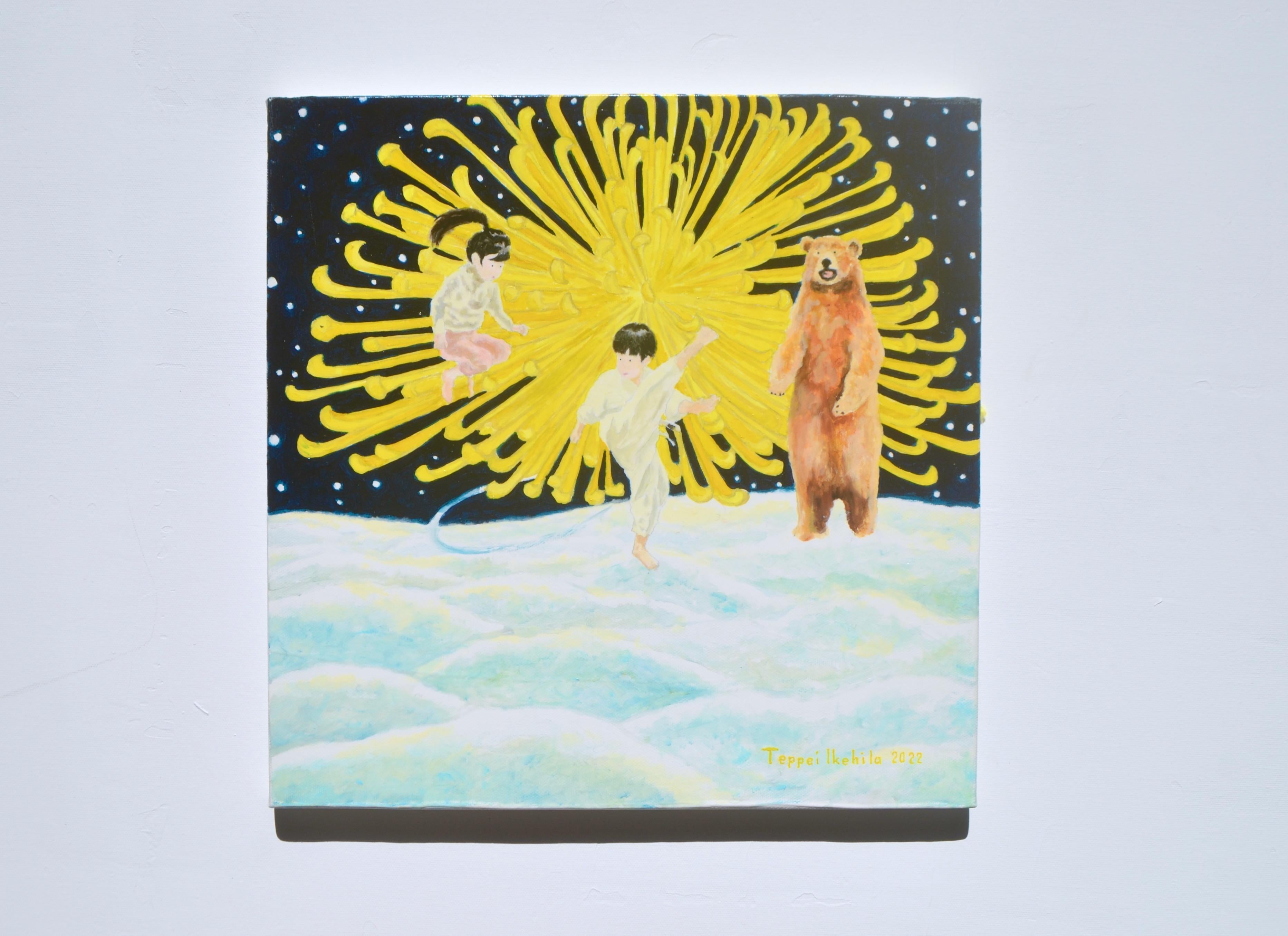 Arte contemporáneo japonés de Teppei Ikehila - El oso quiere que dejes de luchar en venta 1