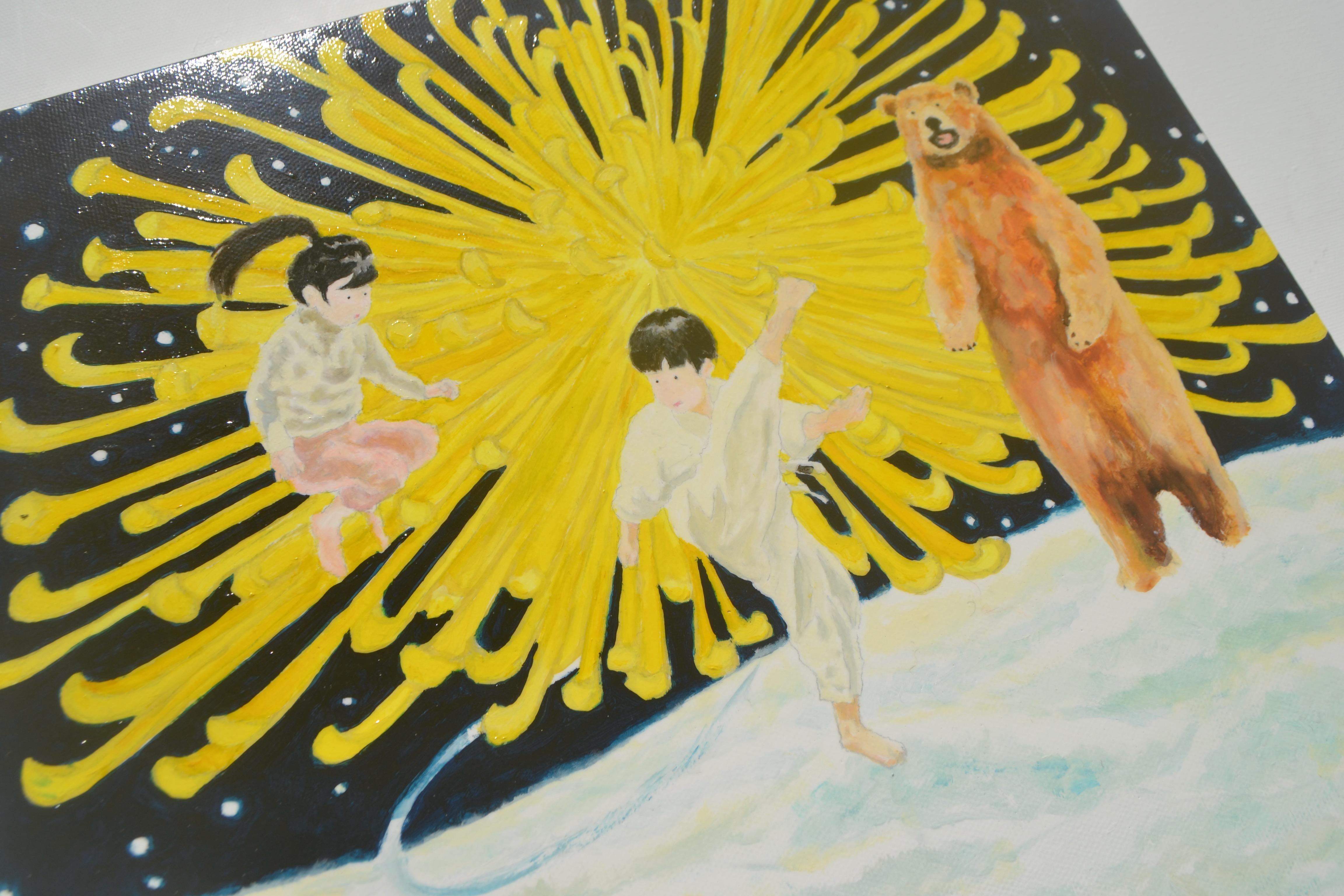 Arte contemporáneo japonés de Teppei Ikehila - El oso quiere que dejes de luchar en venta 2