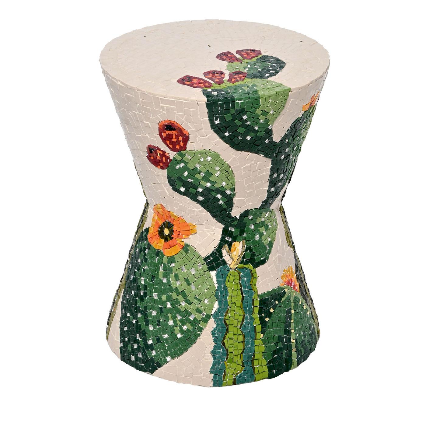 Tequila Bum Bum Handgefertigter Mosaik-Hocker von Michela Nardin im Angebot 1
