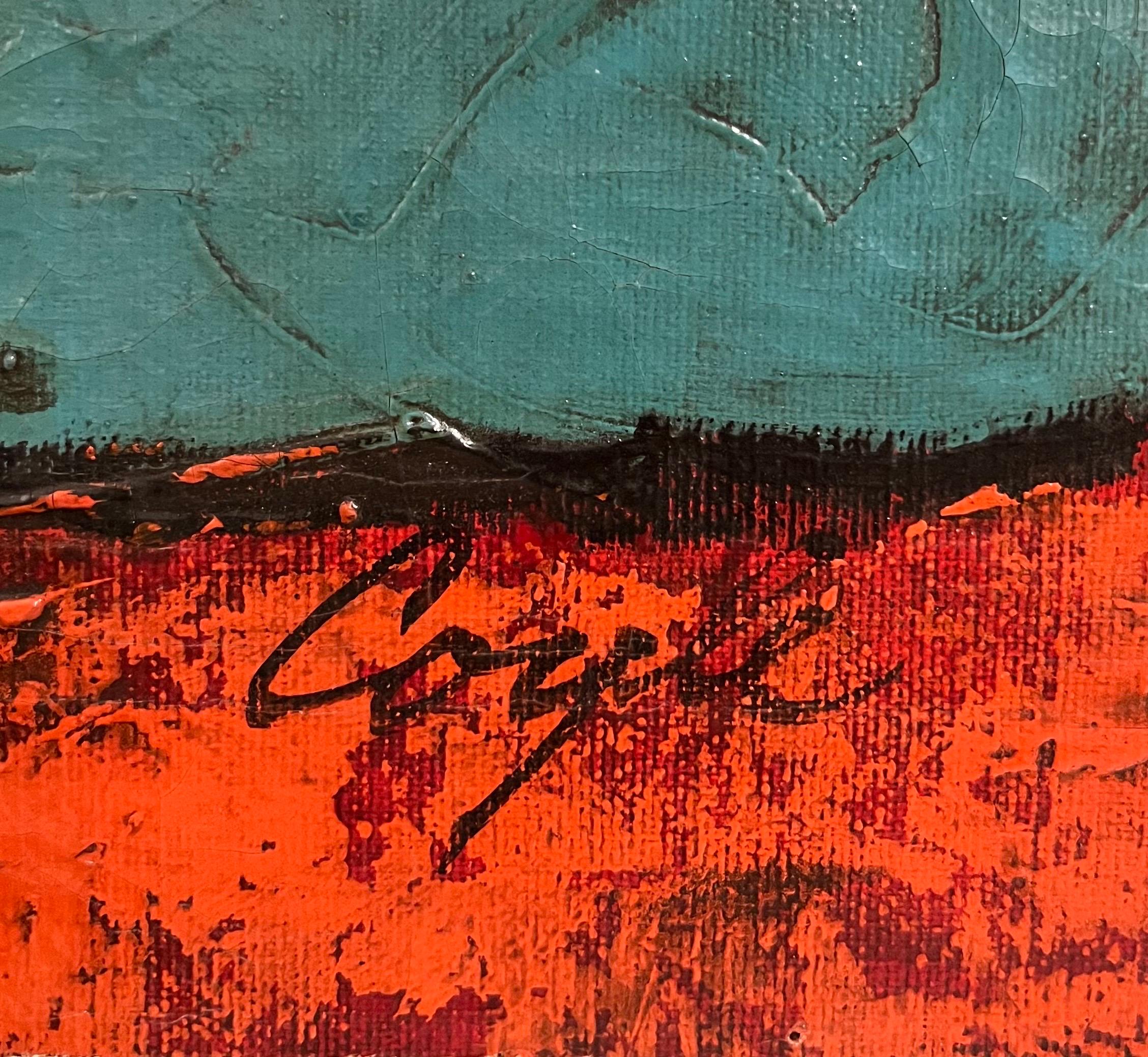 Pittura ad olio di musicisti jazz espressionisti astratti americani degli anni '50 Terence Coyle 3