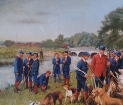 Eastern Counties Otter Hounds hunting print by Terence Cuneo