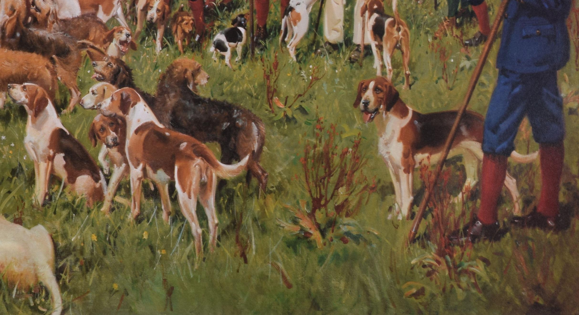 Eastern Counties Otter Hounds hunting print by Terence Cuneo For Sale 4