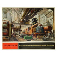 Terence Cuneo Britisches Eisenbahnplakat, Original-Vintage-Lithographie, 1957-1958