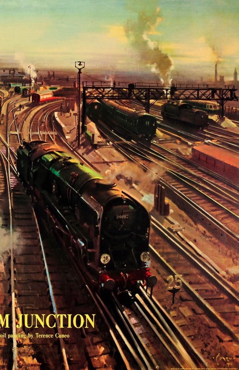 Terence Cuneo - Original Vintage British Railway Poster Ft. Trains At