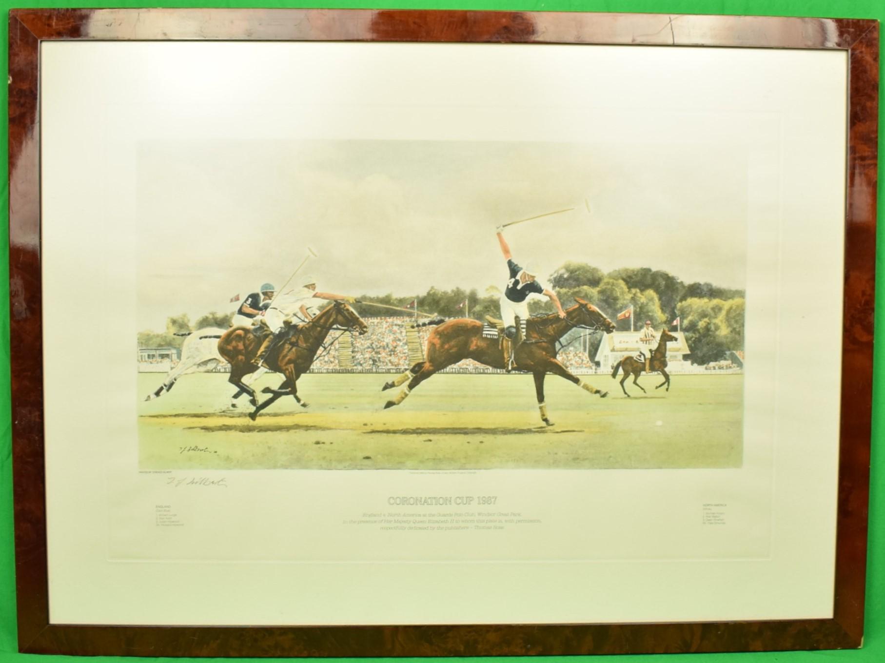 Terence Gilbert Landscape Print - "Coronation Cup" 1987 GILBERT, Painted Terence [Painted by]