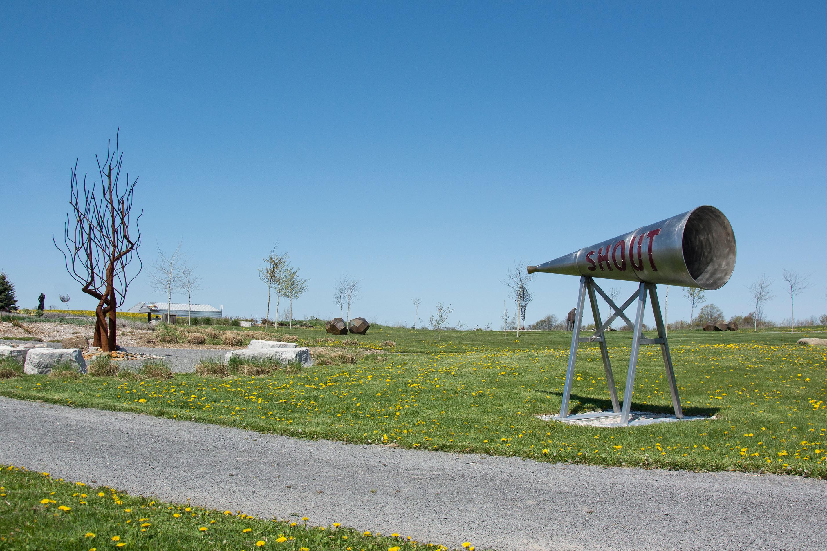 Shout - Interactive Outdoor Steel Sculpture 1