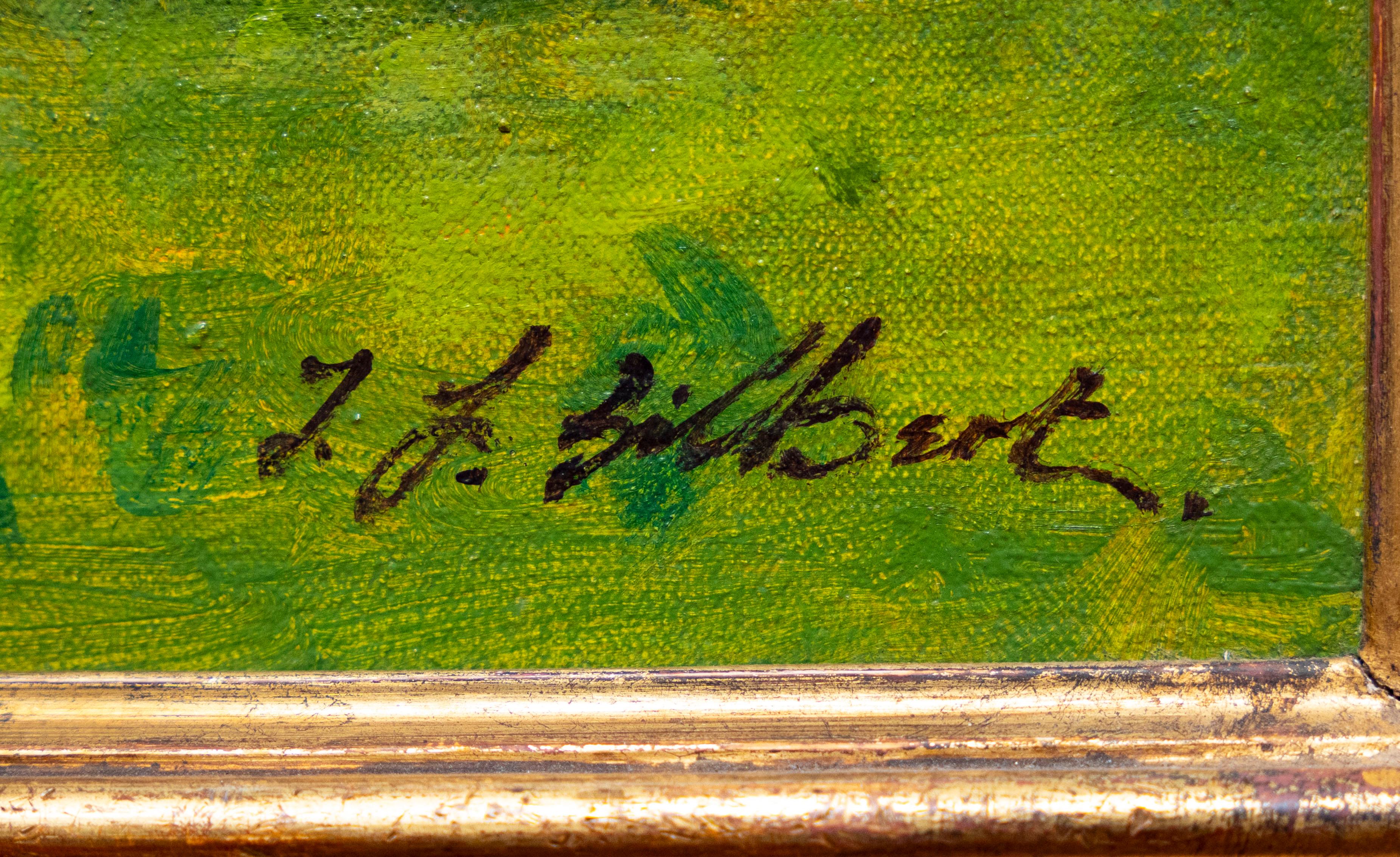 Der Start in Cheltenham, Tag der Pferderennen von Terence Gilbert, 20. Jahrhundert (Braun), Animal Painting, von Terence T.F. Gilbert