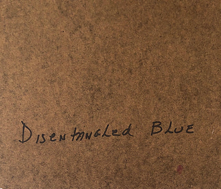 Teresa Ann Frazee Large Abstract Painting "Disentangled Blue" For Sale