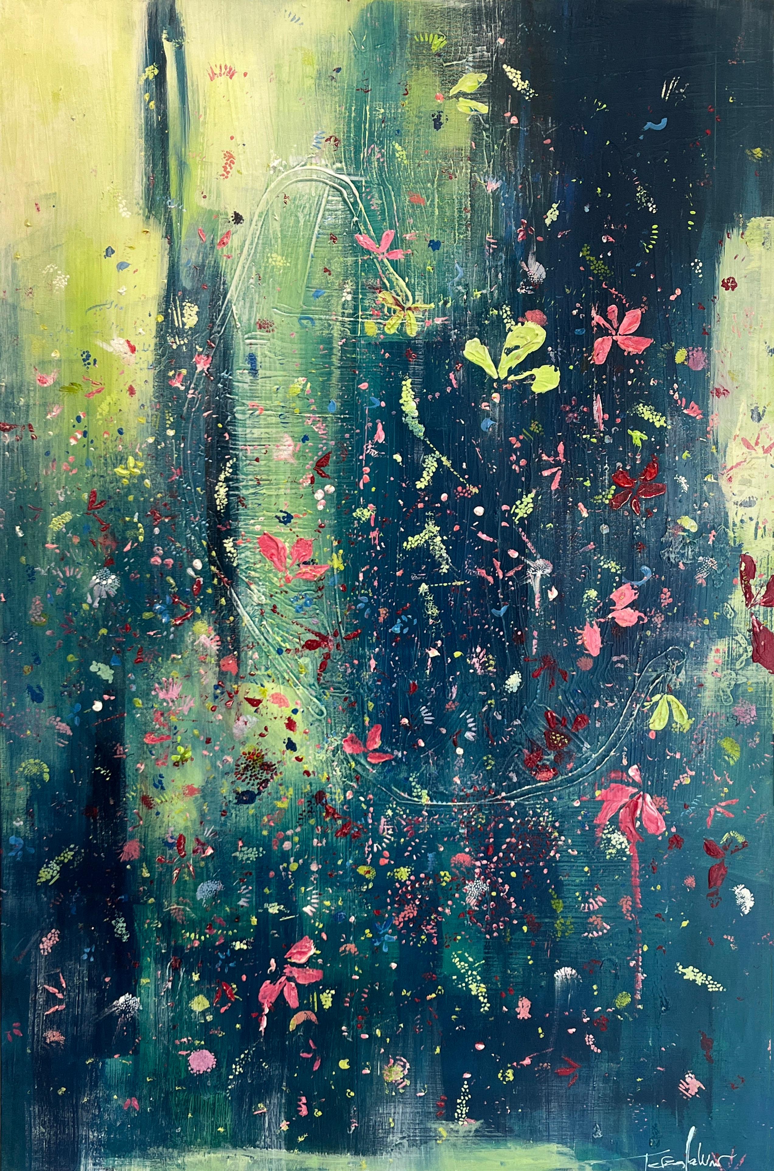 Figurative Painting di Teresa Bellini - Il giardino dei germogli