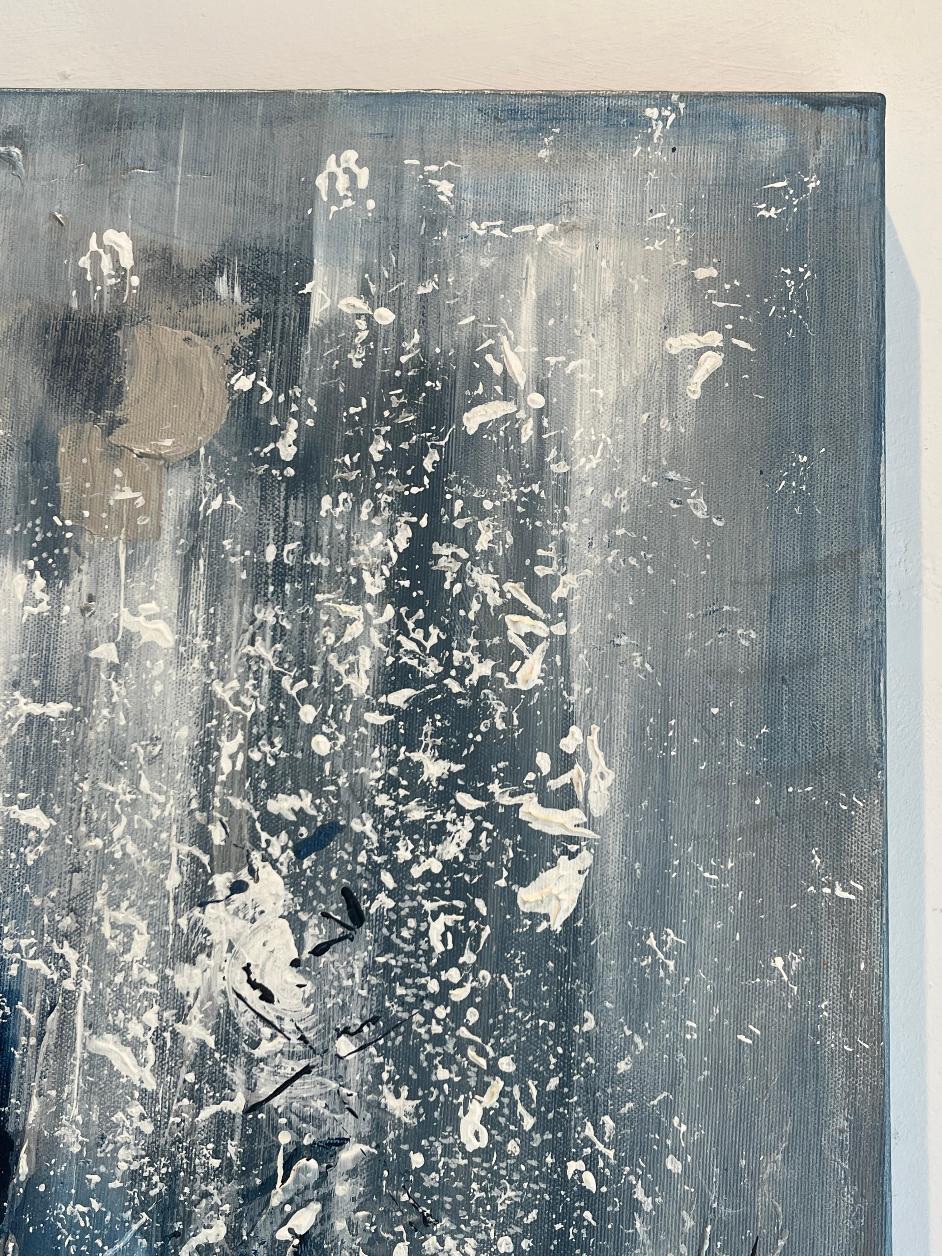 Weißer (silberner) Garten (Abstrakt), Painting, von Teresa Bellini