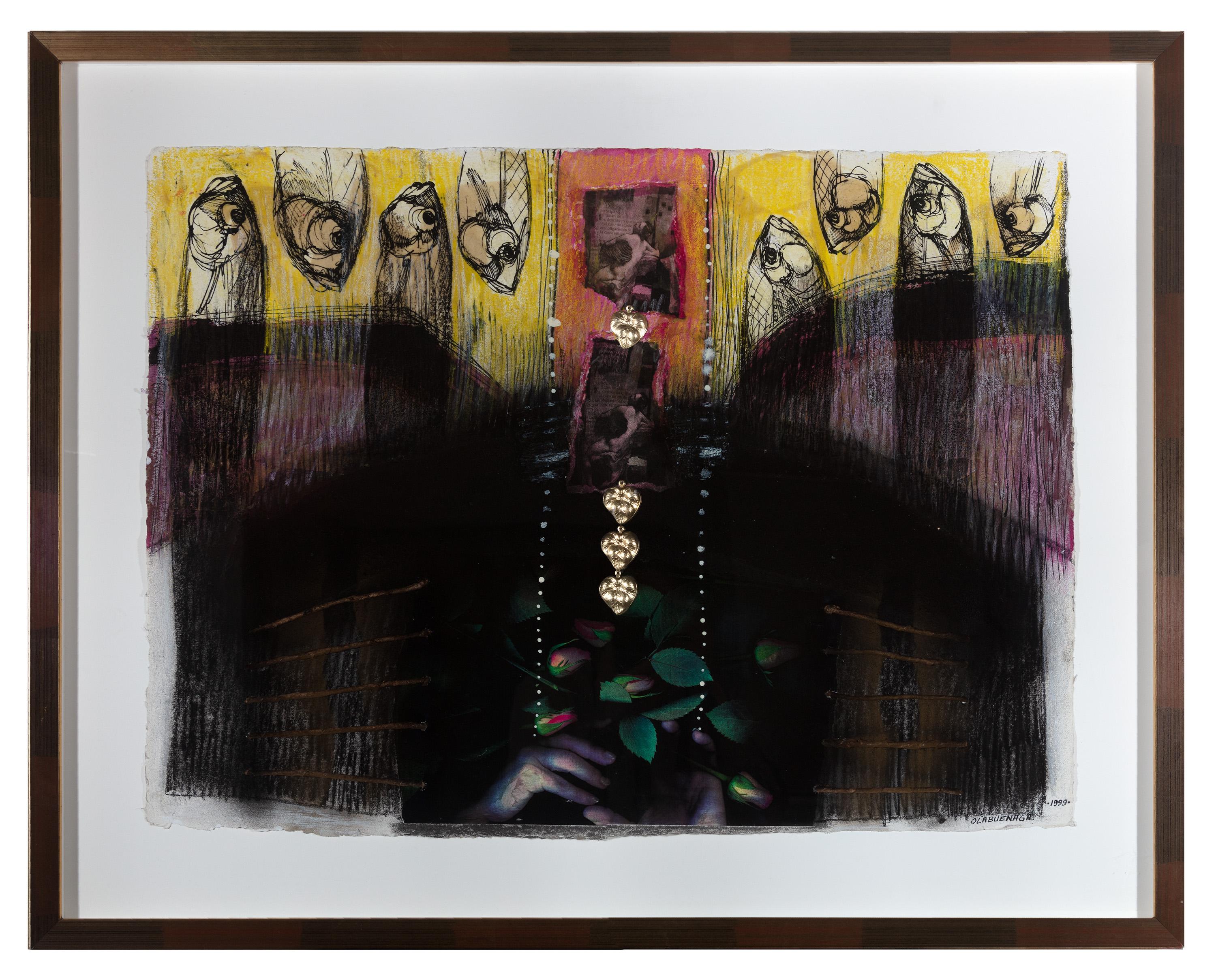"El Gozo en el Recuerdo (The Pleasure in Memory), ", Signed - Mixed Media Art by Teresa Olabuenaga