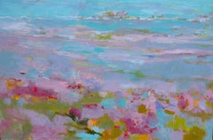 Summer Pink Light by Teresa Pemberton, Contemporary landscape painting