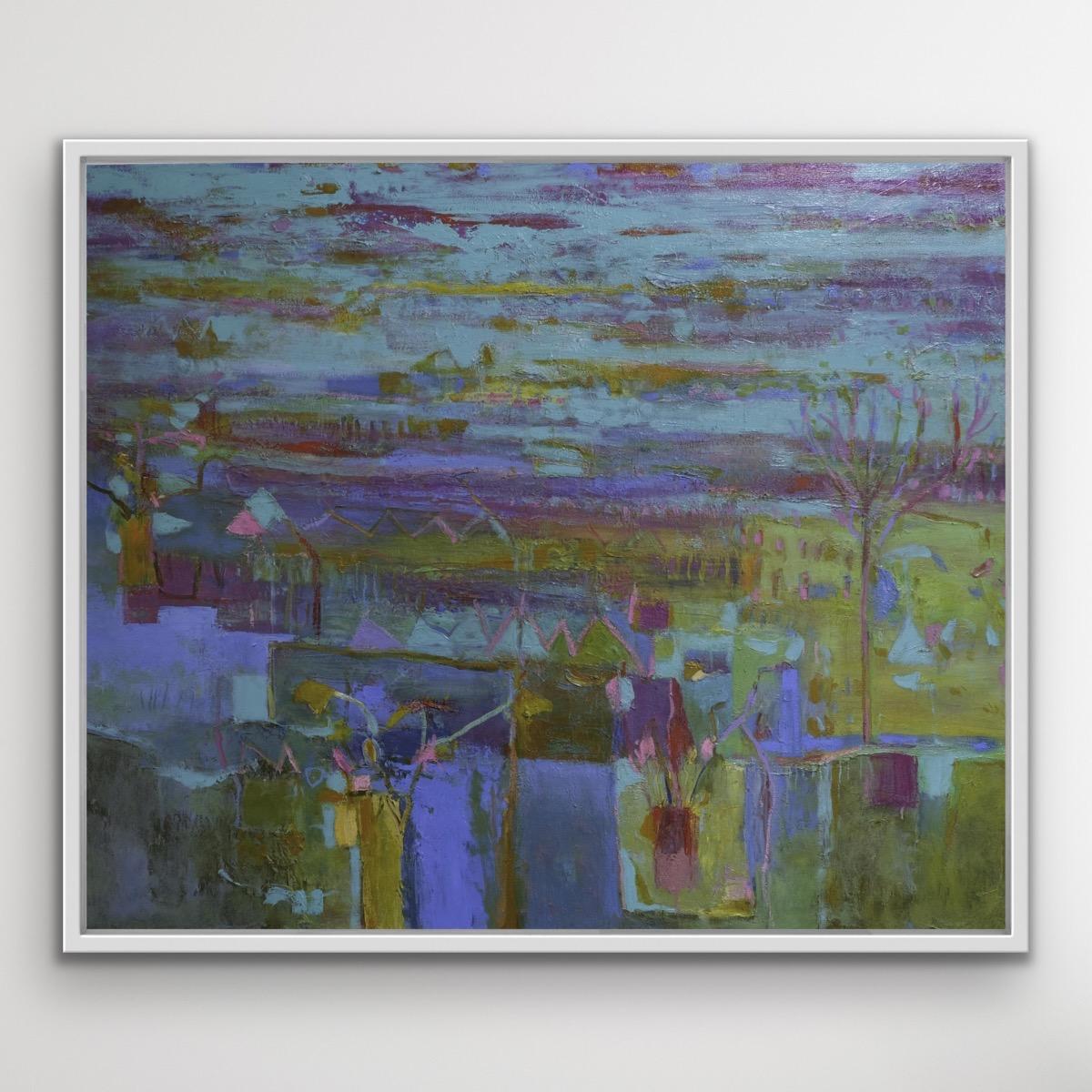 Jardin de mer, peinture abstraite originale de paysage marin Peinture d'art contemporain - Contemporain Painting par Teresa Pemberton