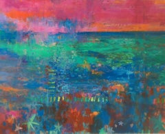 Teresa Pemberton, Floating Garden 2, Abstract Art, Affordbale Art, Floral Art