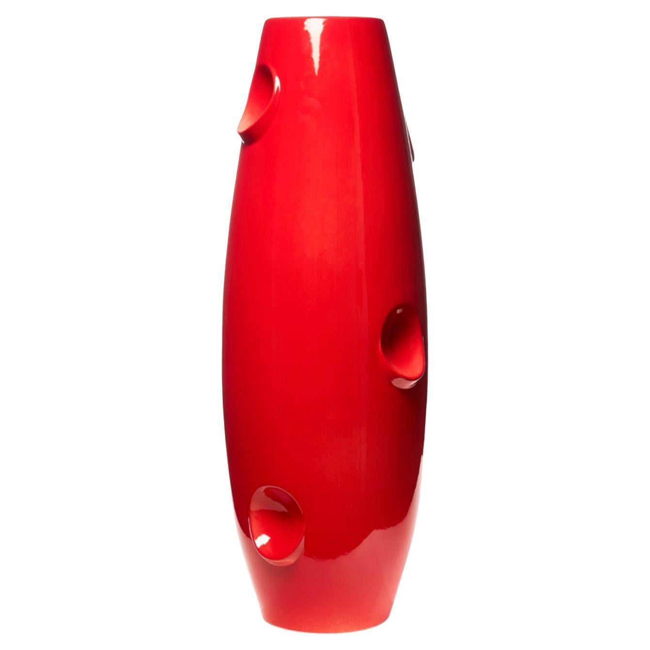 Teresa / Red Vase by Malwina Konopacka For Sale