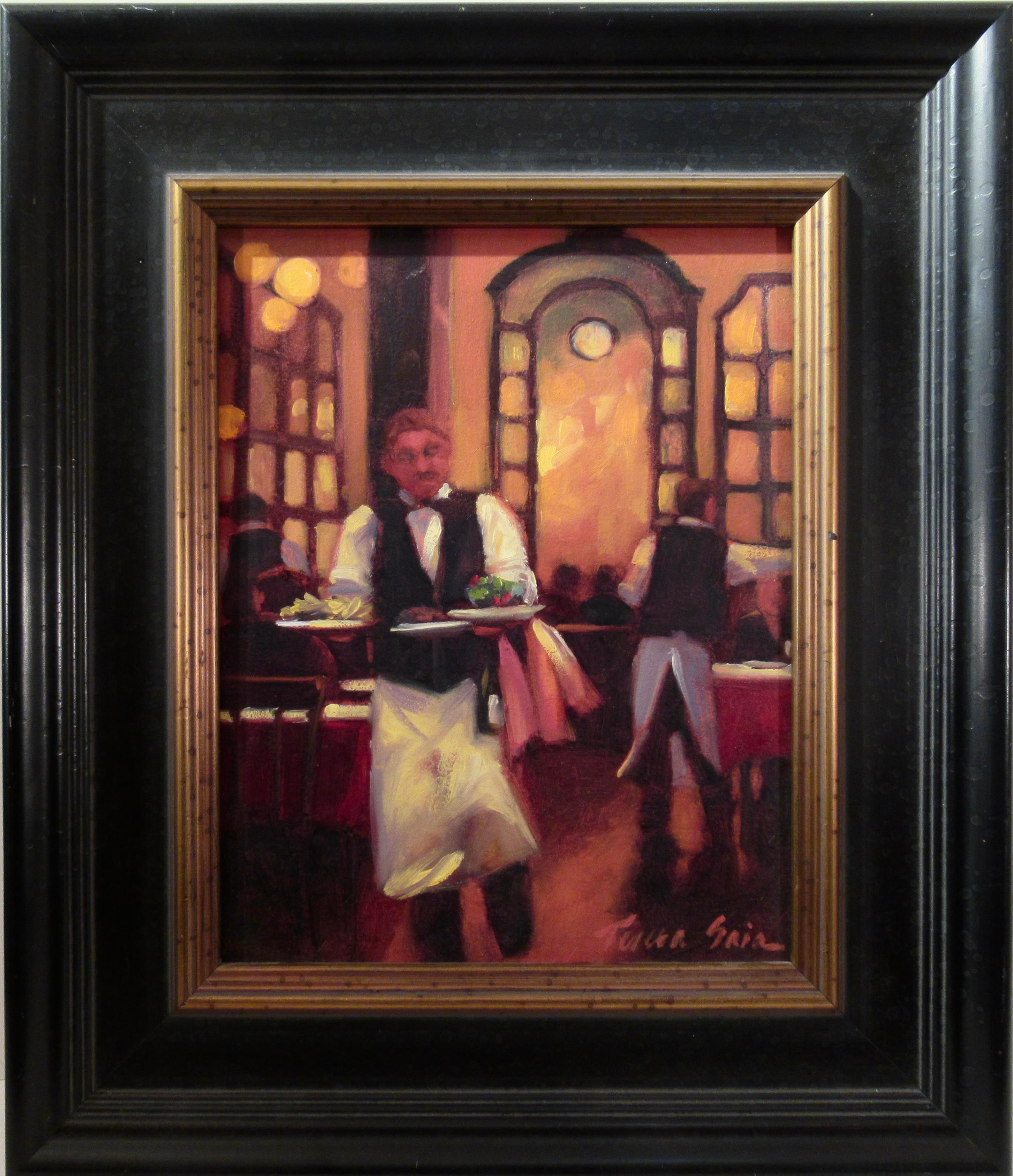 Teresa Saia Figurative Painting - Untitled (The Waiter)