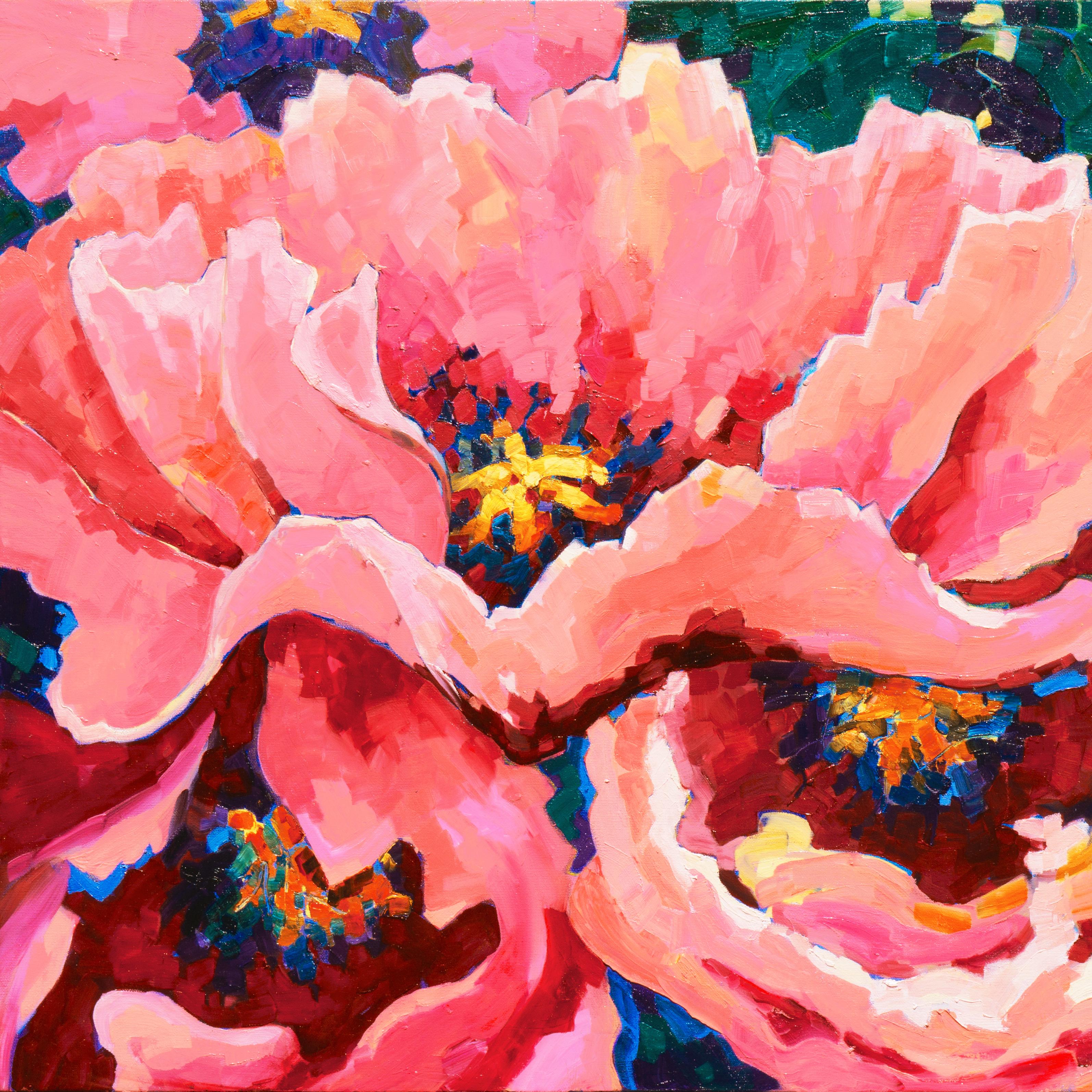 Post-Impressionist Floral Still Life, 'Poppies', Canadian Woman Artist  1