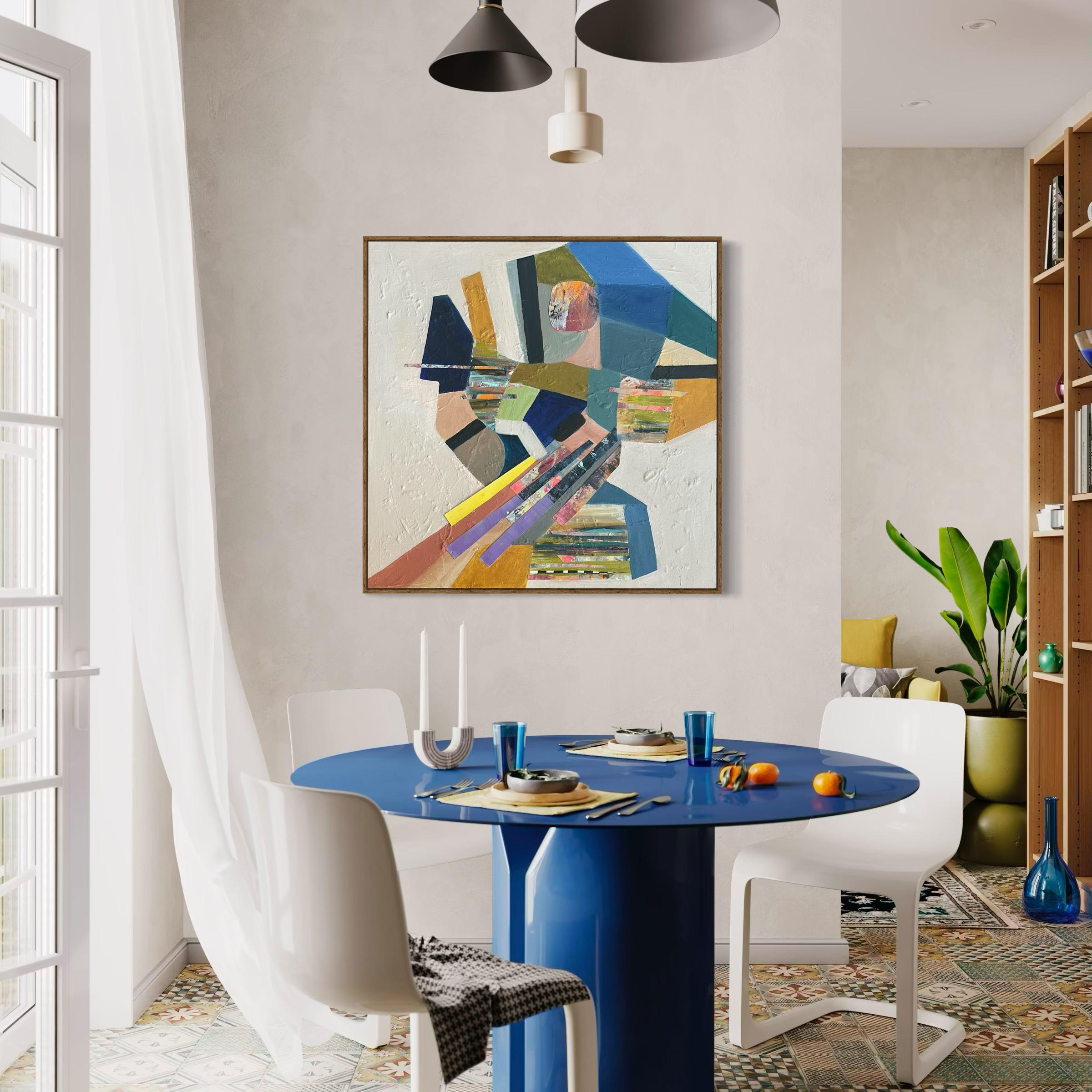 Essere a casa - Abstract Painting Grigio di Teresa Vallejos