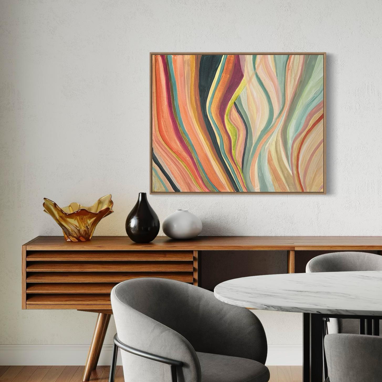 Dualità  (tecnica mista su tela) - Abstract Painting Grigio di Teresa Vallejos