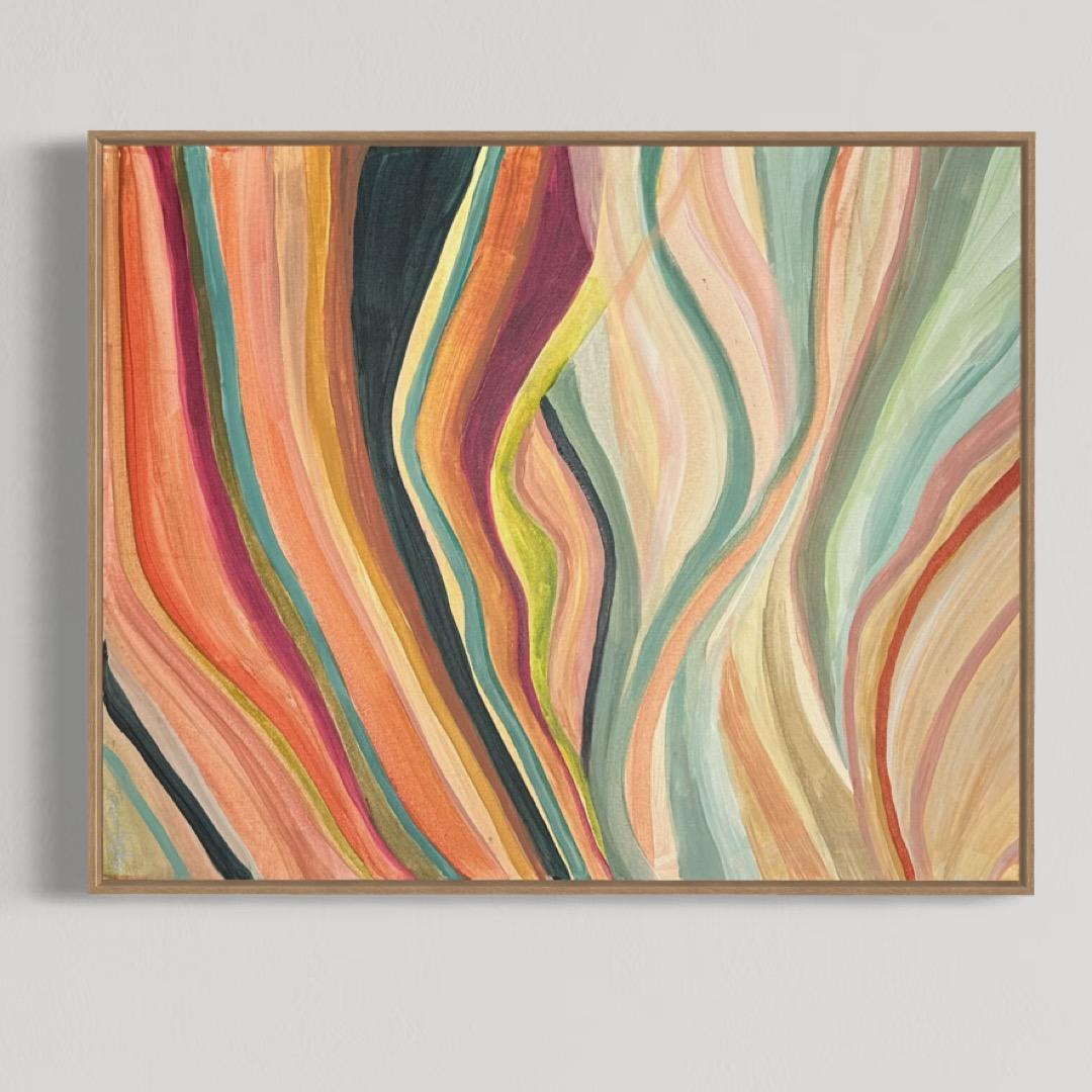 Abstract Painting di Teresa Vallejos - Dualità  (tecnica mista su tela)