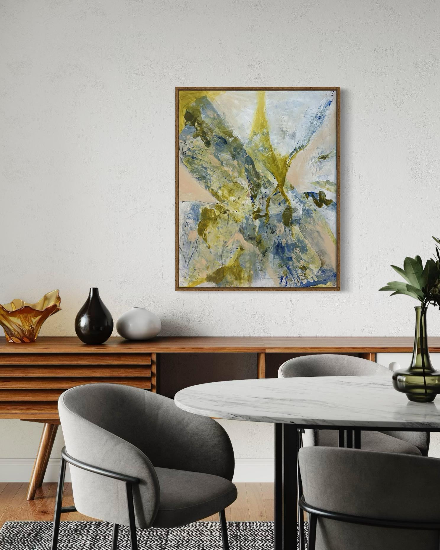 Letting Go- Acrylic on Canvas (FRAMED) - Painting by Teresa Vallejos