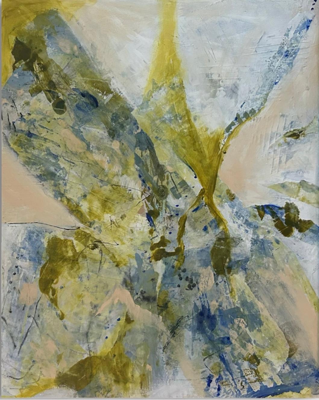 Teresa Vallejos Abstract Painting - Letting Go- Acrylic on Canvas (FRAMED)