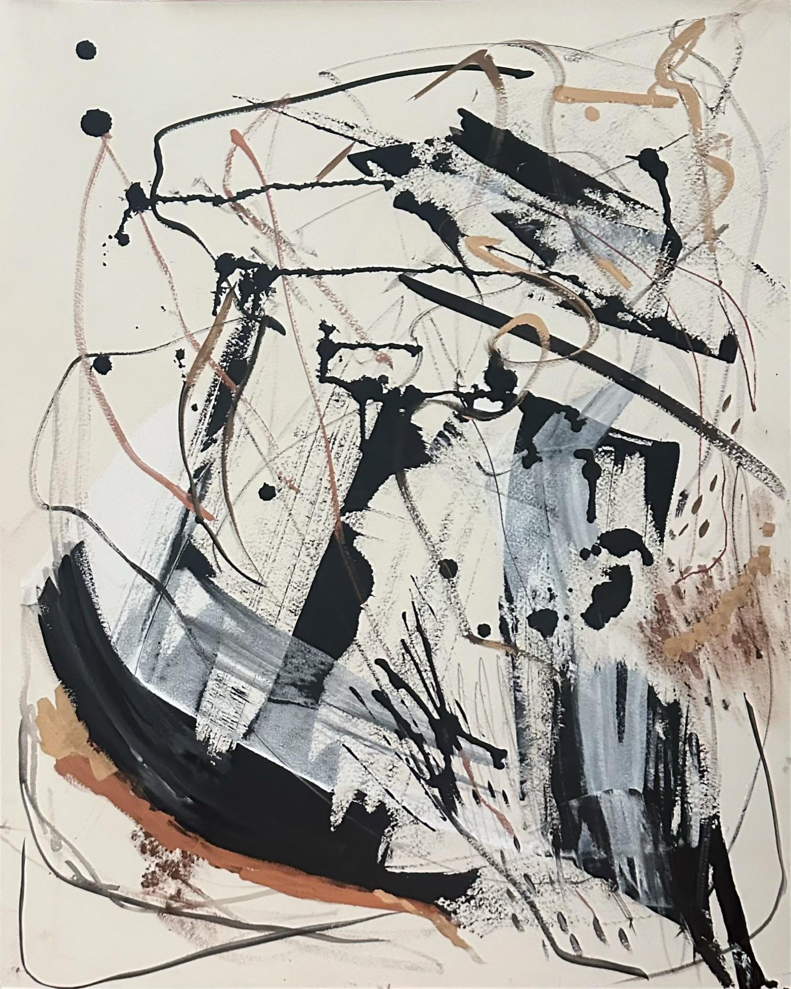 Teresa Vallejos Abstract Painting – Nie zu spät