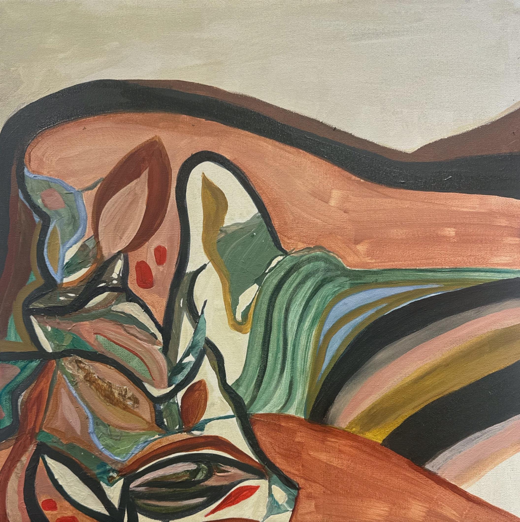 Semilla y Tierra (Acrilico su tela, senza cornice) - Painting di Teresa Vallejos