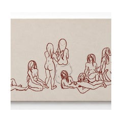 Teresa Vicens, zeitgenössische figurative Aktmalerei, weibliche Figuren, Leinen, großformatig