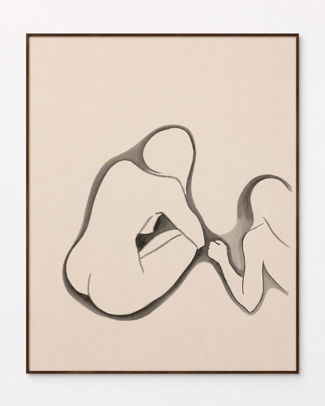 Teresa Vicens, zeitgenössische minimalistische figurative Malerei mit weiblichen Aktdarstellungen