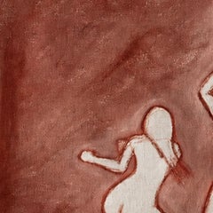Teresa Vicens, Contemporary Minimalist Figurative Painting Linen Female Figures