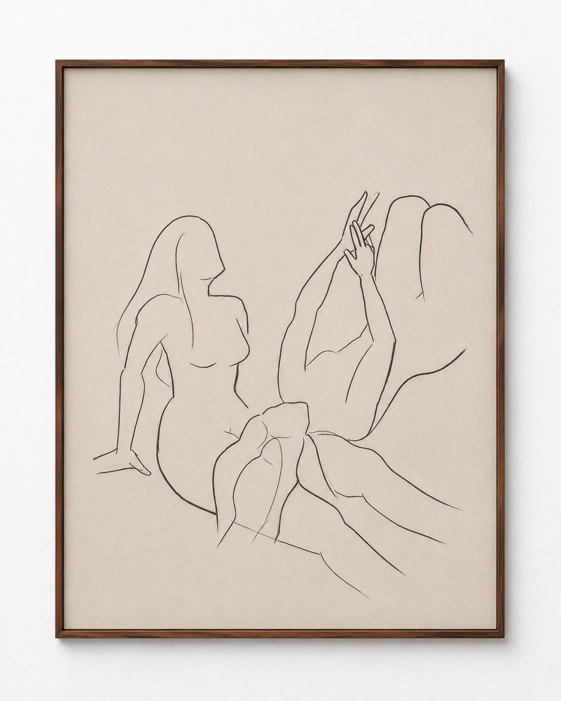 Teresa Vicens, Contemporary Minimalist Figurative Painting with Female Nude