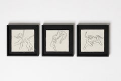 Teresa Vicens – Zeitgenössisches, minimalistisches, figuratives Triptychon mit Frauenfiguren