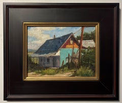 "The Turquoise Wall" by Teresa Vito, Original Oil Painting, Taos, NM