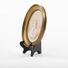 Terkel Kleve Portrait Crayon Engraving of Johannes Ewald