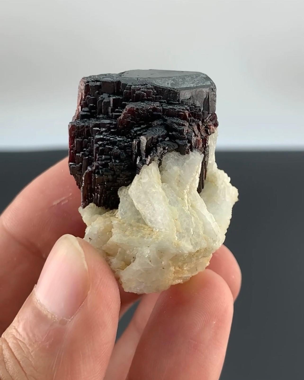 Terminated Mangano Tantalite Cluster On Cleavelandite From Afghanistan For Sale 7