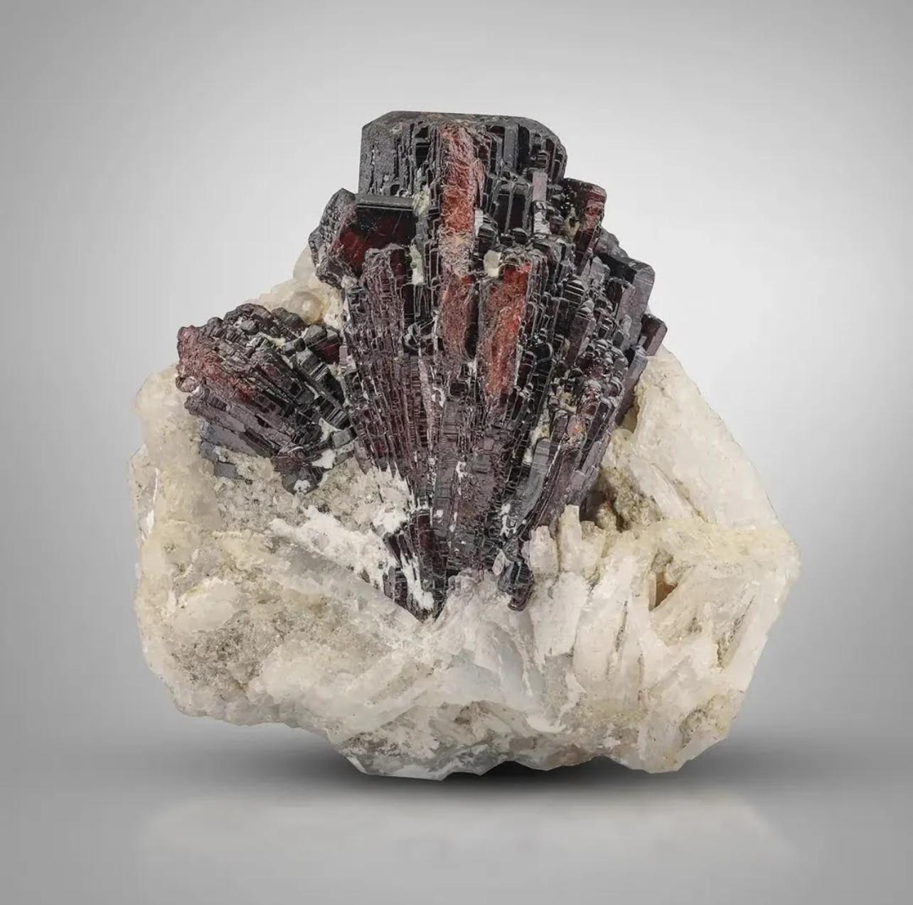Terminated Mangano Tantalite Cluster On Cleavelandite From Afghanistan For Sale 9