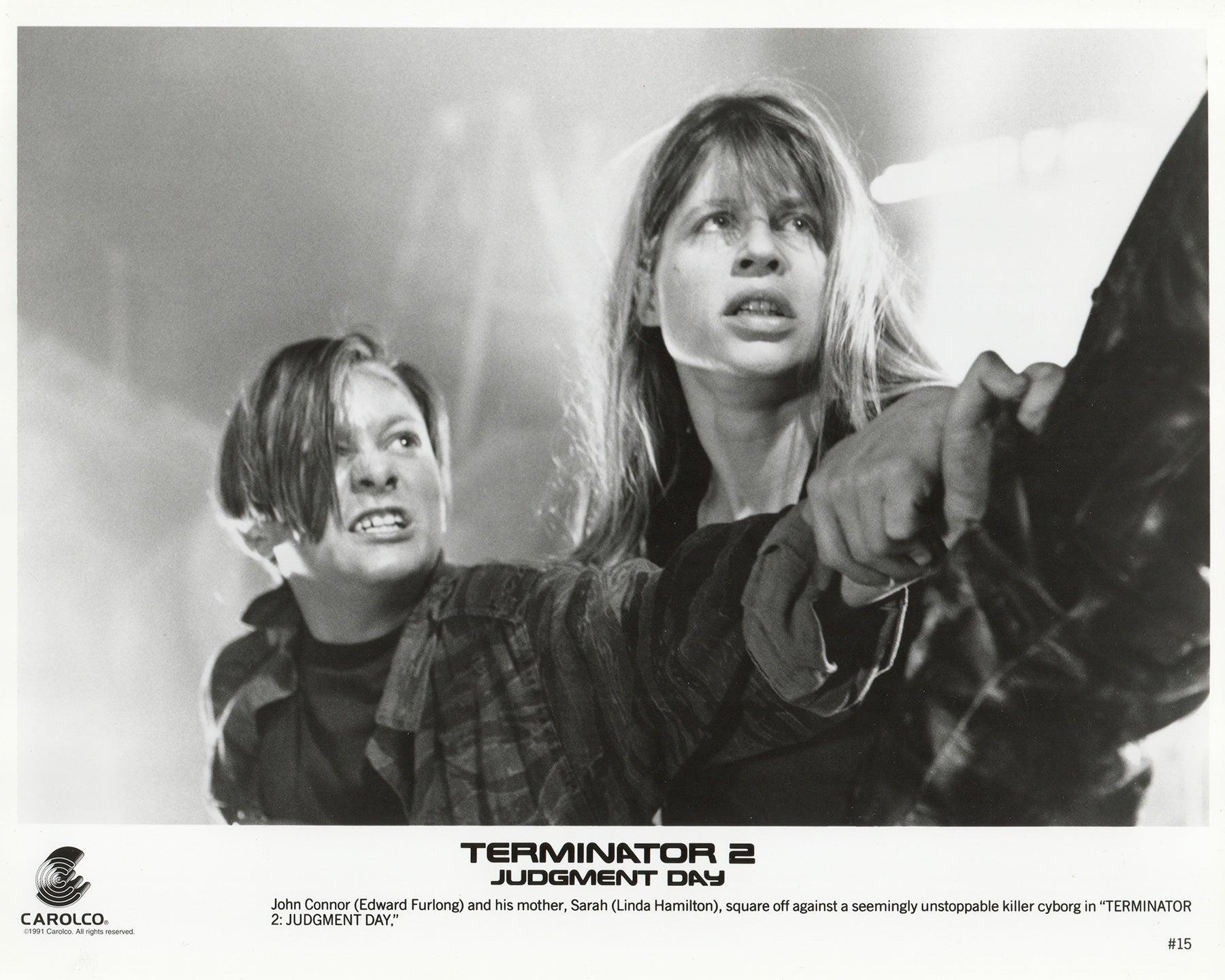 Terminator 2 Judgement Day (1991) Presse-Werbebild - gerahmt (Holz) im Angebot