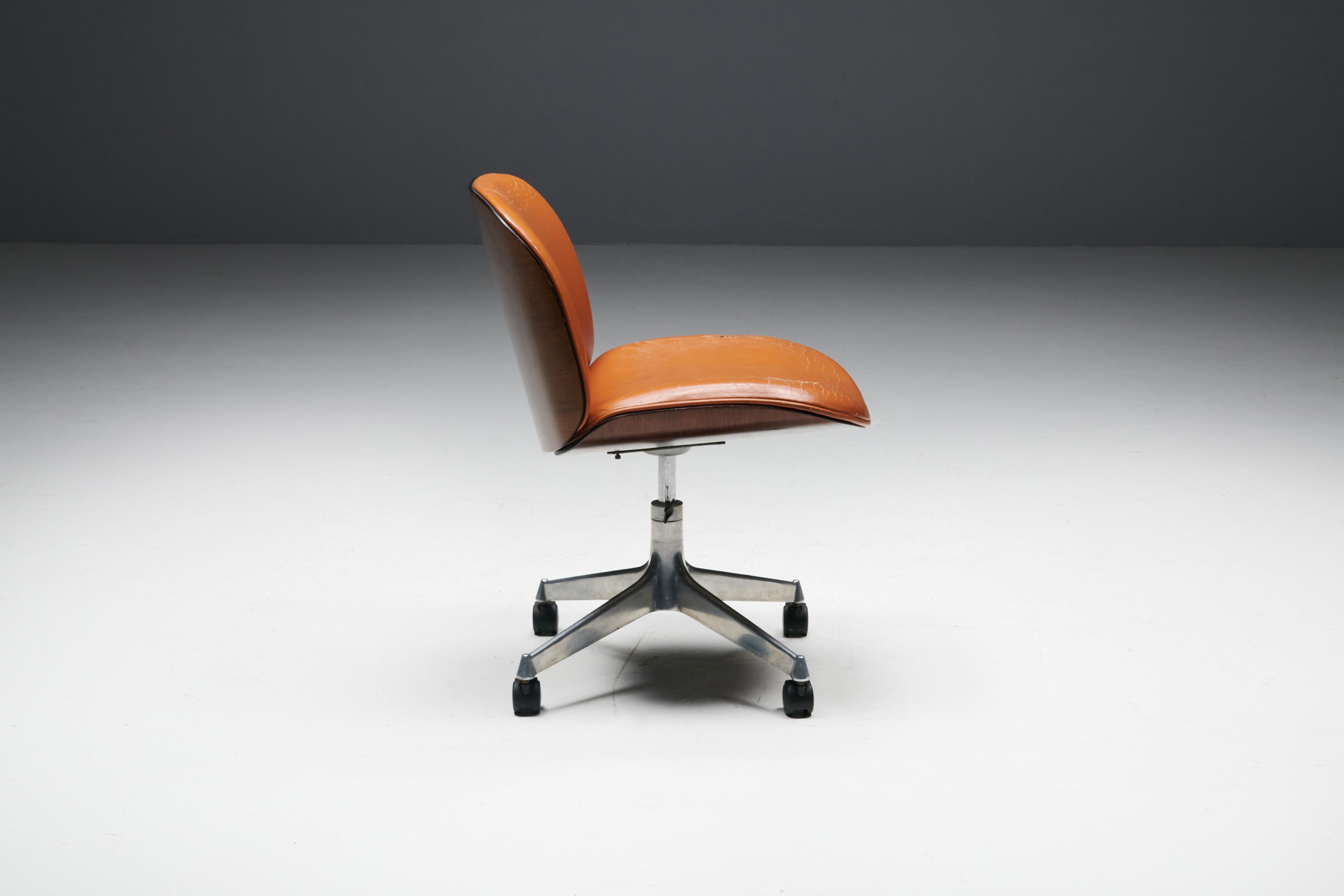 Terni Series Office Chair by Ico Parisi for MIM Roma, Italy, 1958 In Good Condition For Sale In Antwerp, BE