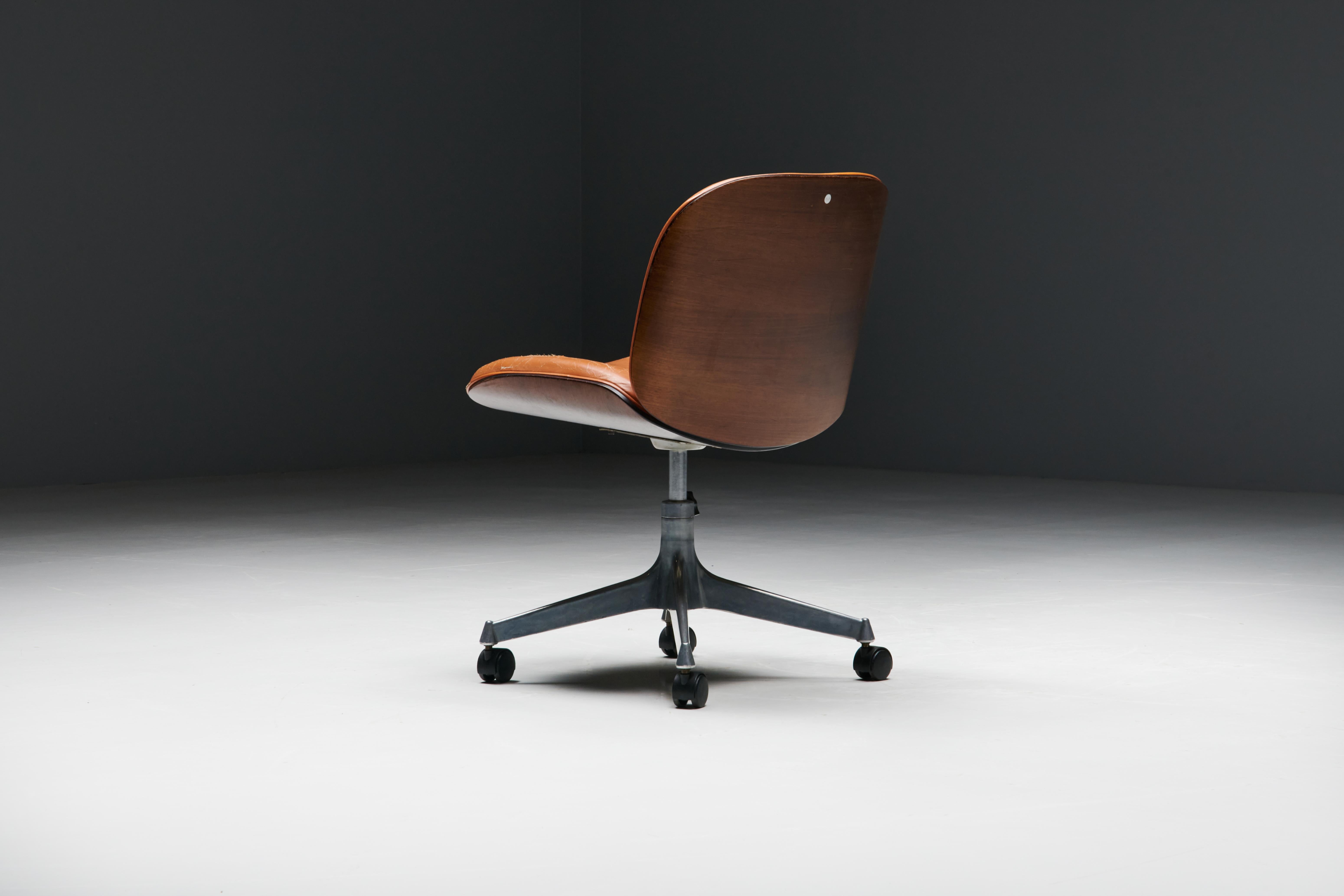 Metal Terni Series Office Chair by Ico Parisi for MIM Roma, Italy, 1958 For Sale
