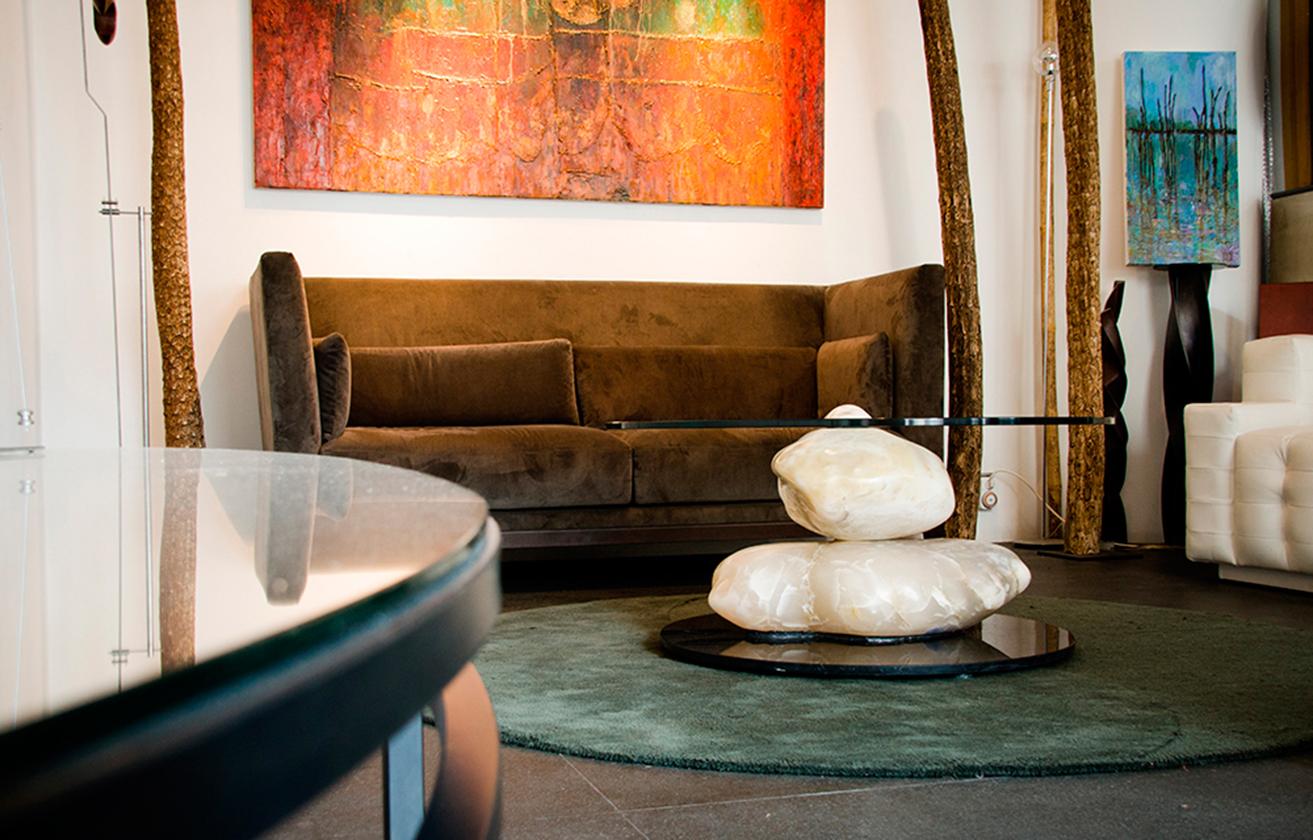 Glass Terra, Alabaster Coffee Table by Amarist Design Studio Unique Piece