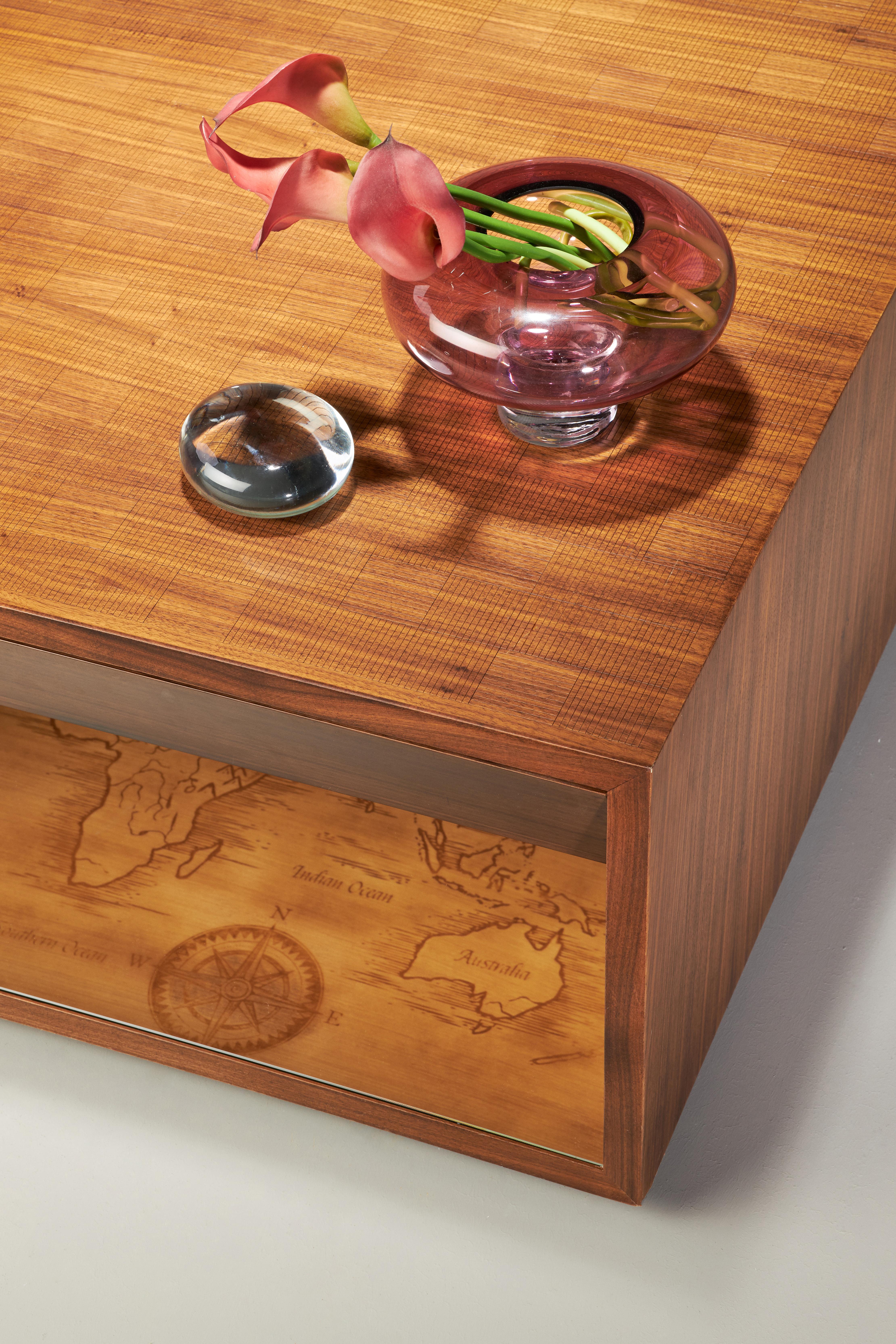 Engraved Terra Coffee Table For Sale