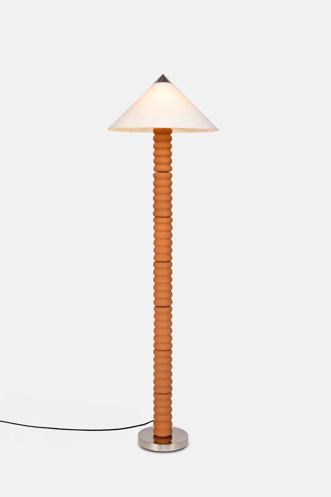Indian Terra Contour Floor Lamp by Hatsu For Sale