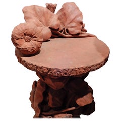 Terra Cotta Antique Naturalistic Three-Piece Bistro Set