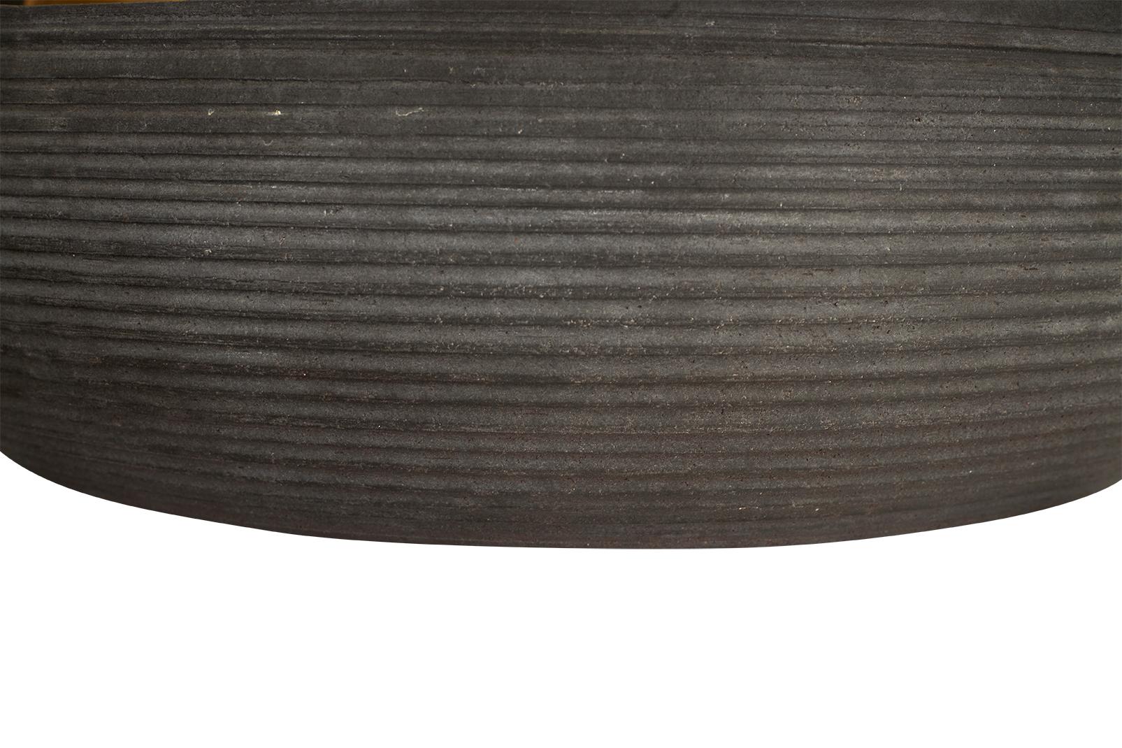 Terracotta Terra Cotta Bowl with Bamboo Handle