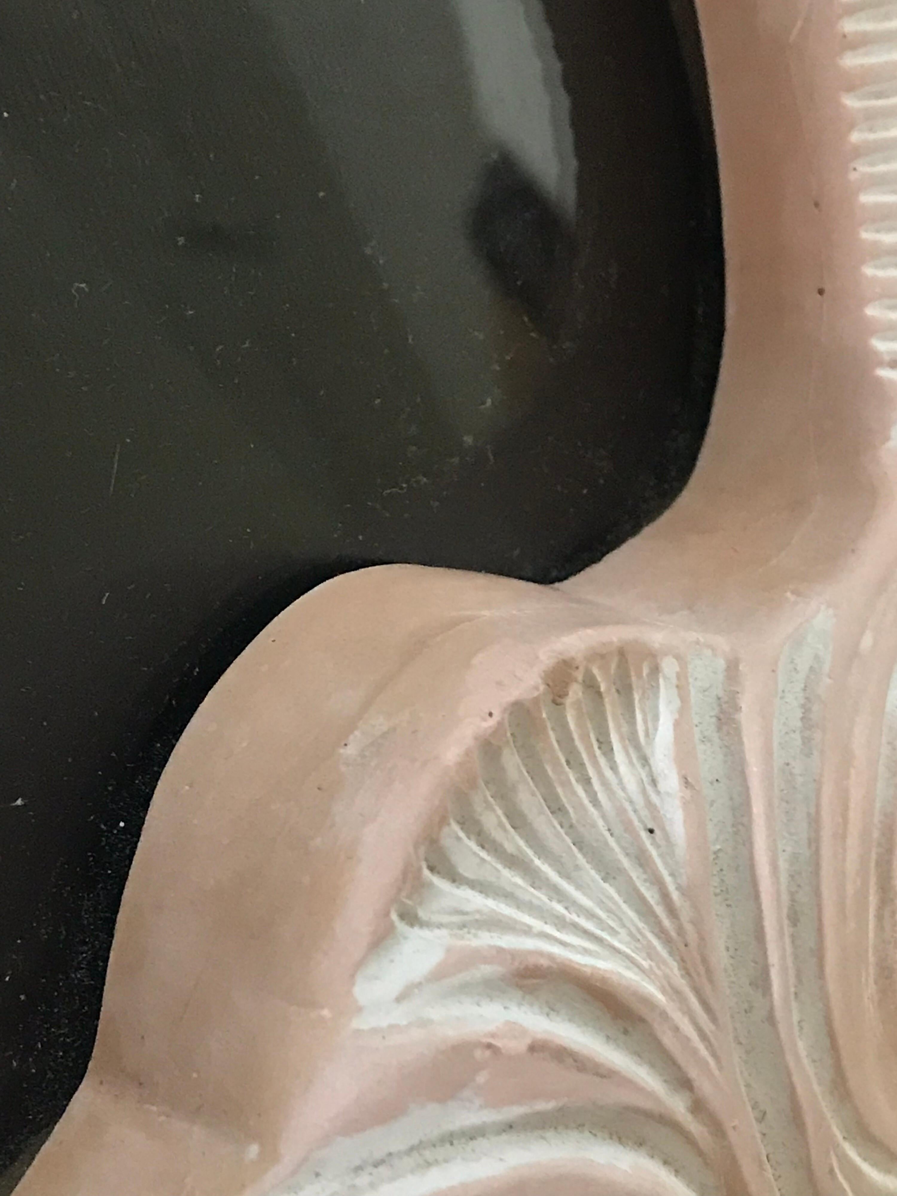 Terrakotta-Keramik-Muschelmotiv-Bilder- oder Fotorahmen in Rosa oder Buff im Angebot 5