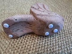 Terra Cotta Clay Bird Dove Sculpture With Wings Aloft