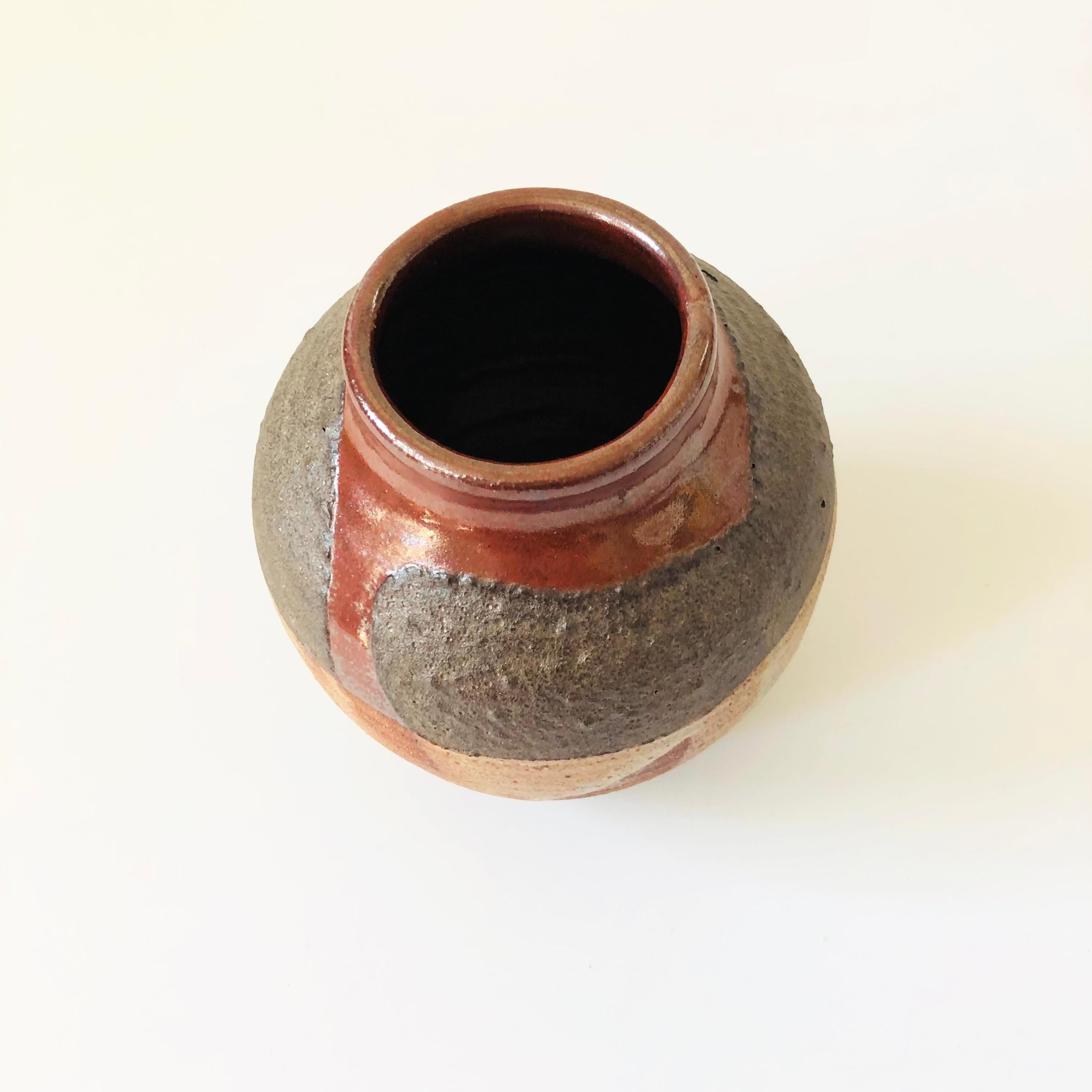Terra Cotta Drip Pottery Vase at 1stDibs