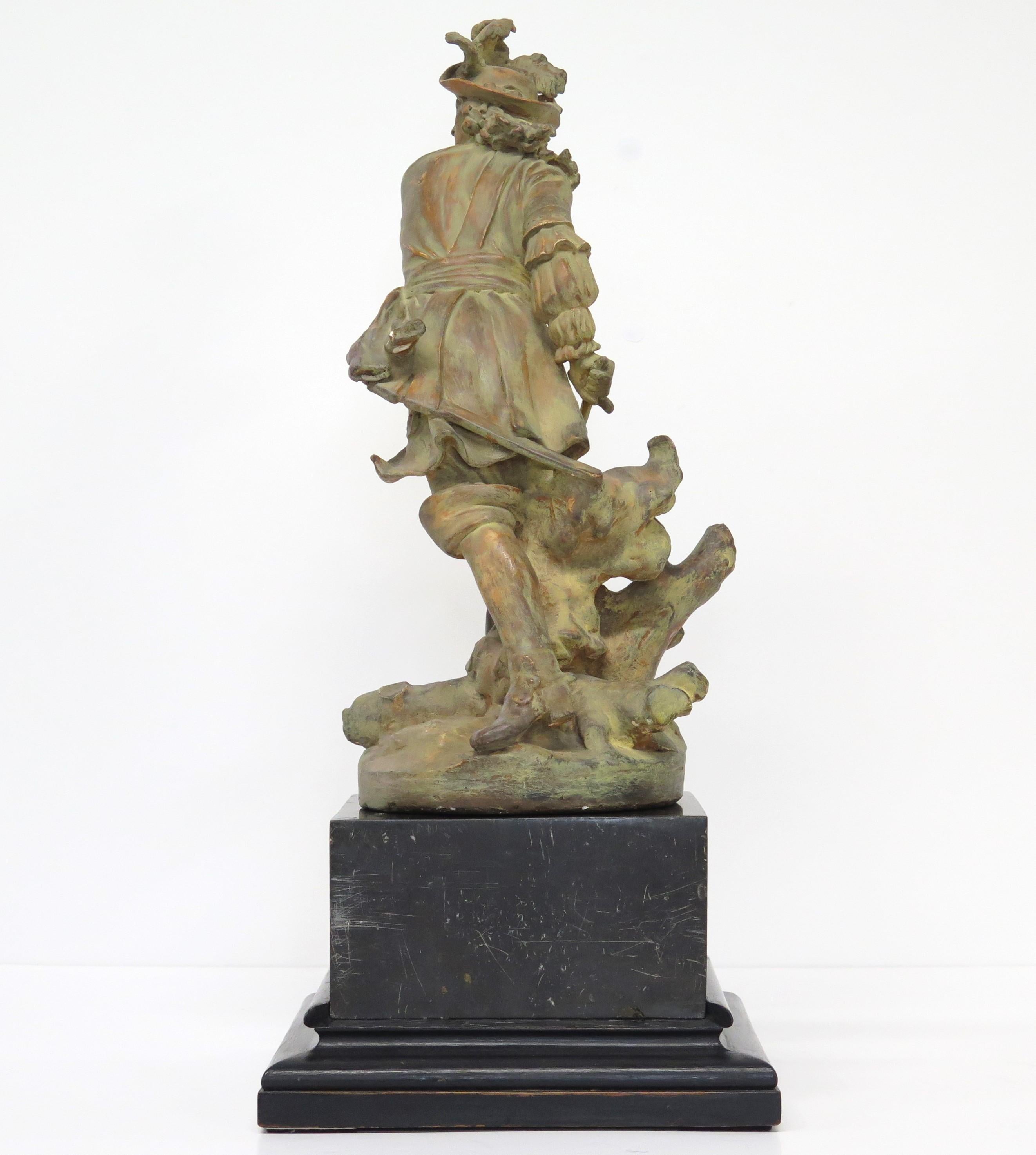Neoclassical Terra Cotta Figure After the Bronze by Pierre-Jean David d'Angers 1788 For Sale