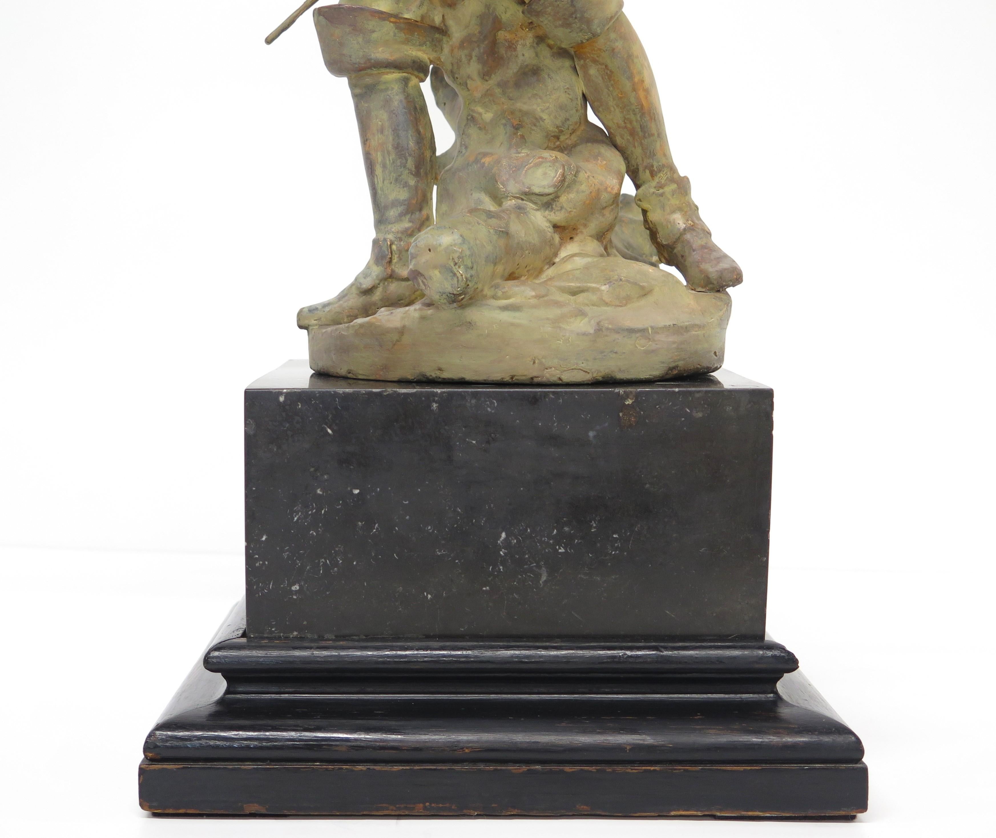 19th Century Terra Cotta Figure After the Bronze by Pierre-Jean David d'Angers 1788 For Sale